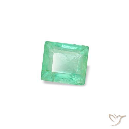 Esmeralda verde natural de 0,13 ct, baguette, VS