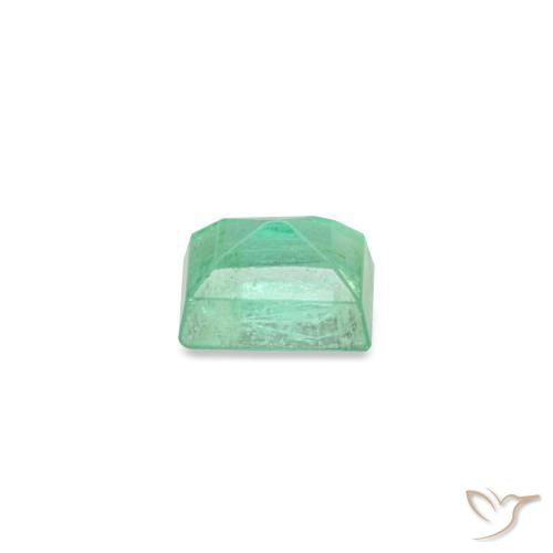 Esmeralda verde natural de 0,13 ct, baguette, VS