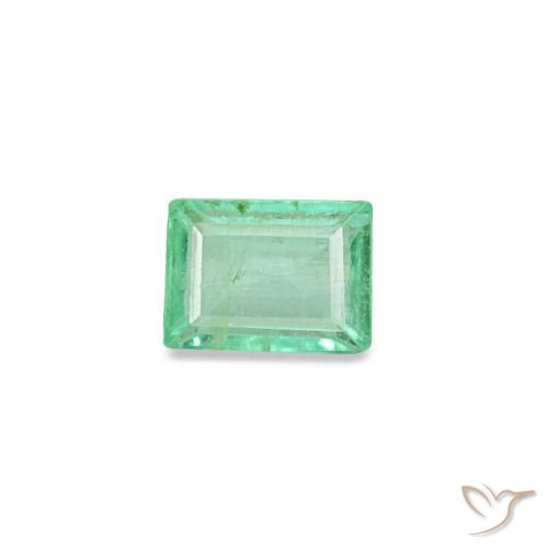 Esmeralda verde de 0,12 ct, baguette, VS