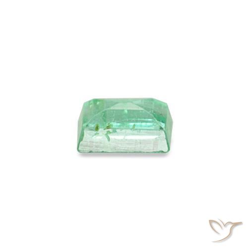 Esmeralda verde natural de 0,12 ct, baguette, VS