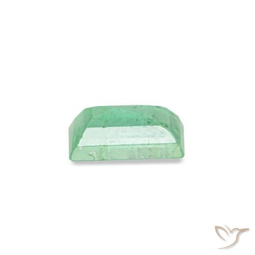Esmeralda verde natural de 0,13 ct, baguette, VS-SI