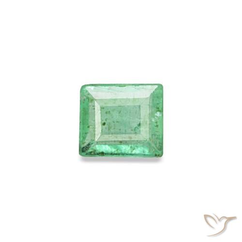 Esmeralda verde natural de 0,12 ct, baguette, SI