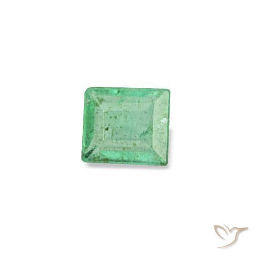 Esmeralda verde natural de 0,12 ct, baguette, SI