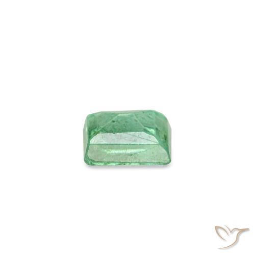 Esmeralda verde natural de 0,12 ct, baguette, SI