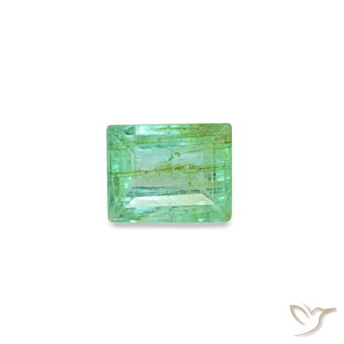 Esmeralda verde natural de 0,15 ct, baguette, SI
