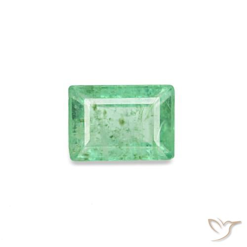Esmeralda verde natural de 0,15 ct, baguette, SI