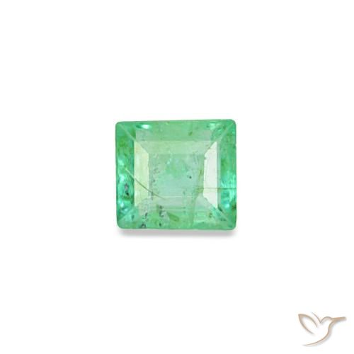 Esmeralda verde natural de 0,12 ct, baguette, VS-SI
