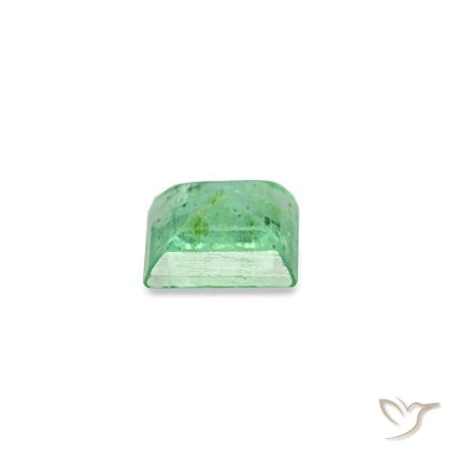 Esmeralda verde natural de 0,12 ct, baguette, VS-SI