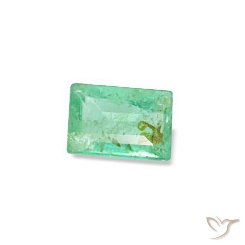 Esmeralda verde natural de 0,15 ct, baguette, SI