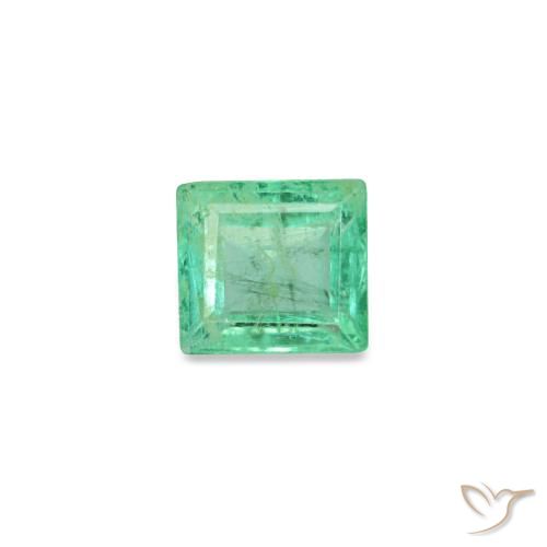 Esmeralda verde natural de 0,14 ct, baguette, VS-SI