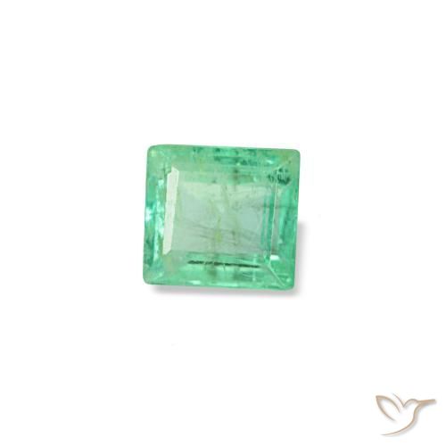 Esmeralda verde natural de 0,14 ct, baguette, VS-SI