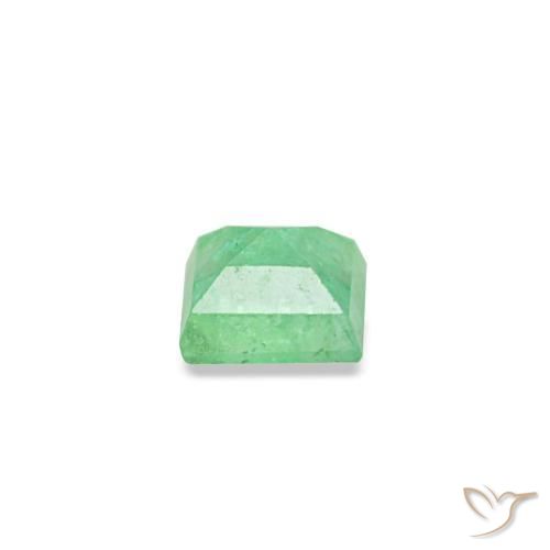 Esmeralda verde natural de 0,09 ct, cuadrado, VS-SI
