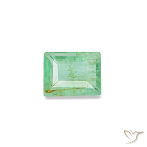 Esmeralda verde de 0,12 ct, baguette, SI