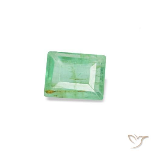 Esmeralda verde natural de 0,12 ct, baguette, SI