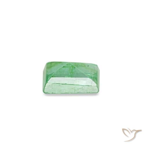 Esmeralda verde natural de 0,12 ct, baguette, SI