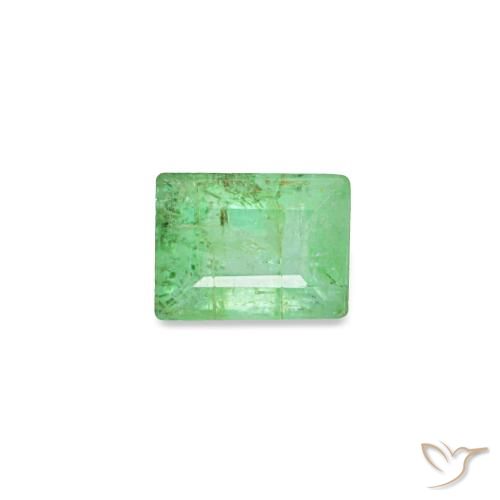 Esmeralda verde natural de 0,16 ct, baguette, SI