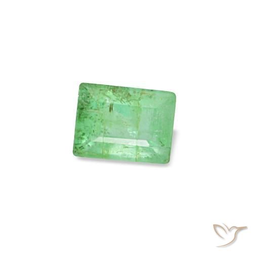 Esmeralda verde natural de 0,16 ct, baguette, SI