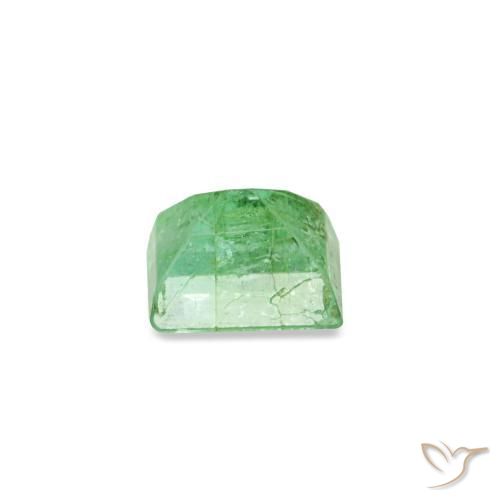 Esmeralda verde natural de 0,16 ct, baguette, SI