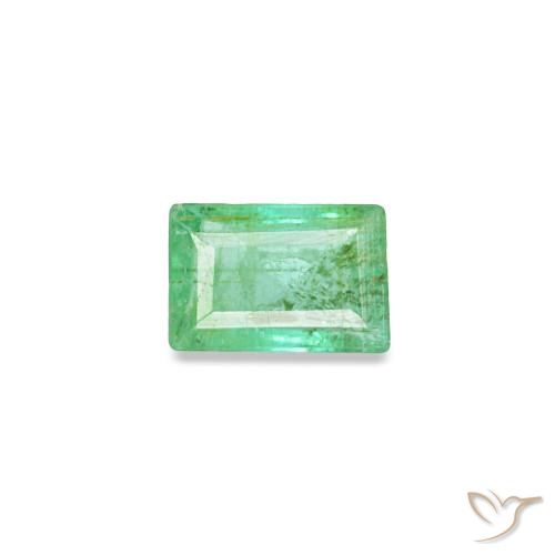 Esmeralda verde natural de 0,12 ct, baguette, SI