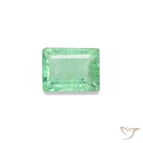 Esmeralda verde natural de 0,15 ct, baguette, SI