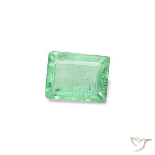 Esmeralda verde natural de 0,15 ct, baguette, SI