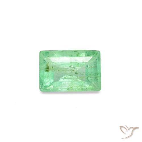 Esmeralda verde de 0,14 ct, baguette, SI
