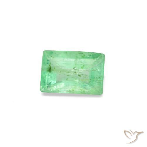 Esmeralda verde natural de 0,14 ct, baguette, SI