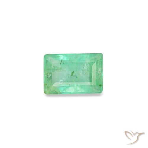 Esmeralda verde natural de 0,15 ct, baguette, SI