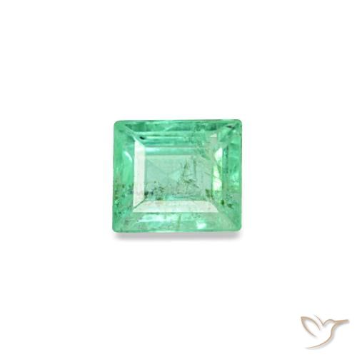 Esmeralda verde natural de 0,15 ct, baguette, SI