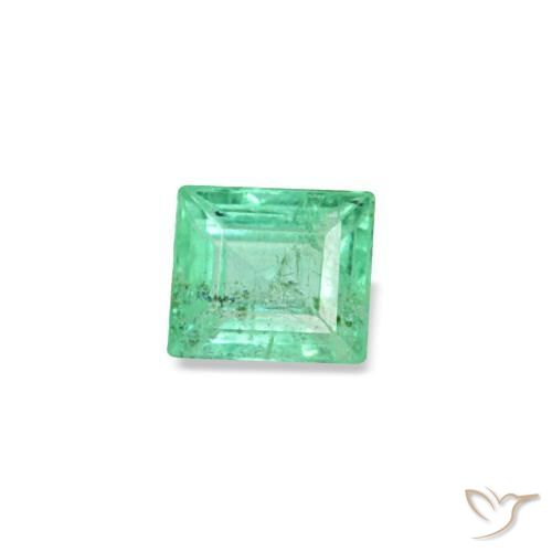 Esmeralda verde natural de 0,15 ct, baguette, SI