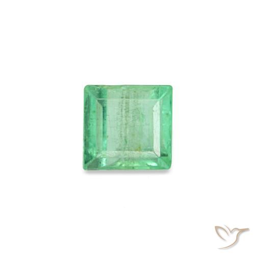 Esmeralda verde natural de 0,16 ct, baguette, SI