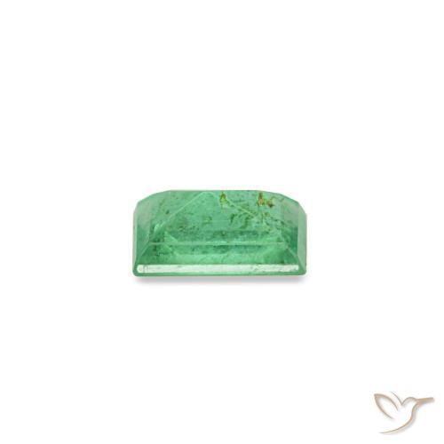 Esmeralda verde natural de 0,12 ct, baguette, SI