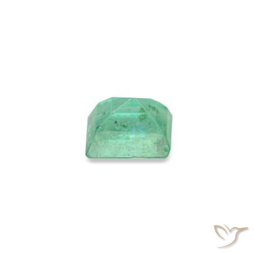 Esmeralda verde natural de 0,11 ct, baguette, SI