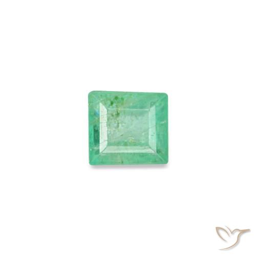 Esmeralda verde natural de 0,14 ct, baguette, SI