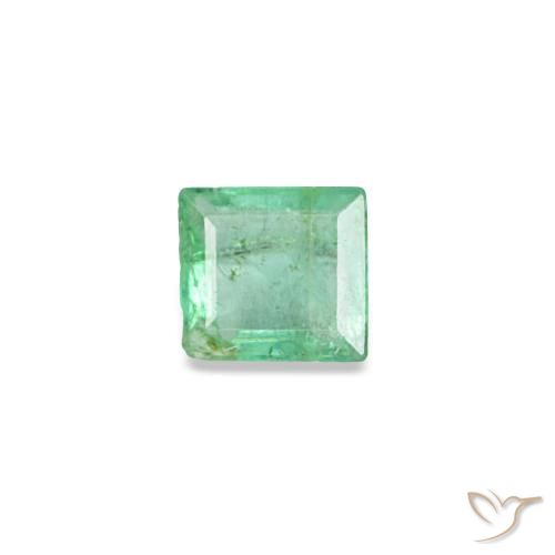 Esmeralda verde natural de 0,11 ct, baguette, SI