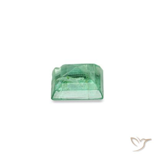 Esmeralda verde natural de 0,11 ct, baguette, SI