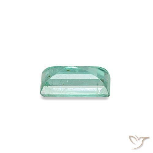 Esmeralda verde natural de 0,13 ct, baguette, VS-SI