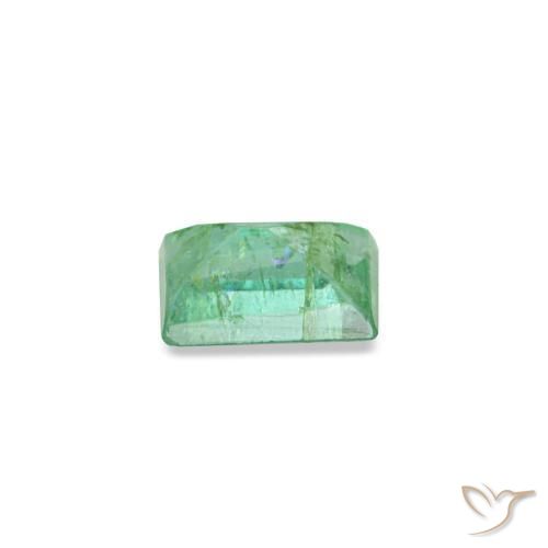 Esmeralda verde natural de 0,13 ct, baguette, SI