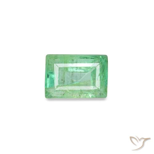 Esmeralda verde natural de 0,18 ct, baguette, VS-SI