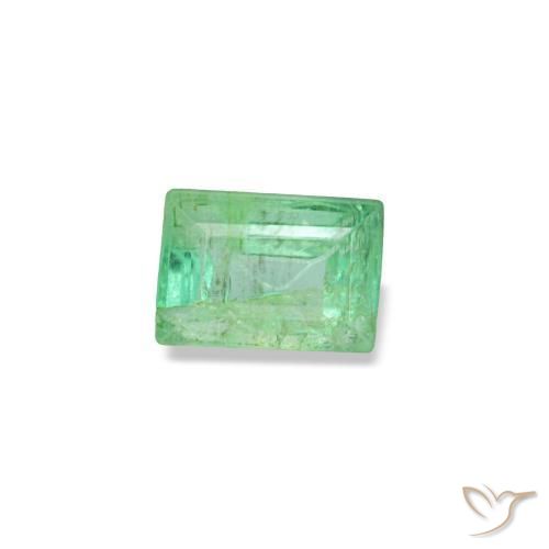 Esmeralda verde natural de 0,18 ct, baguette, VS-SI