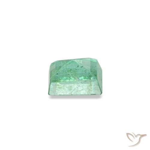 Esmeralda verde natural de 0,13 ct, baguette, SI