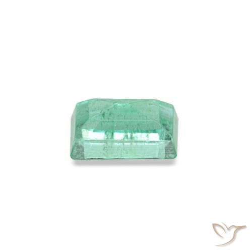 Esmeralda verde natural de 0,16 ct, baguette, SI