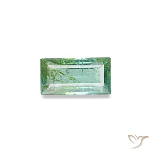 Esmeralda verde natural de 0,14 ct, baguette, SI