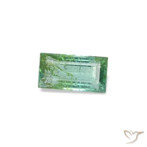 Esmeralda verde natural de 0,14 ct, baguette, SI