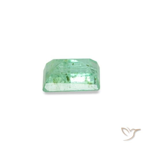 Esmeralda verde natural de 0,14 ct, baguette, VS-SI