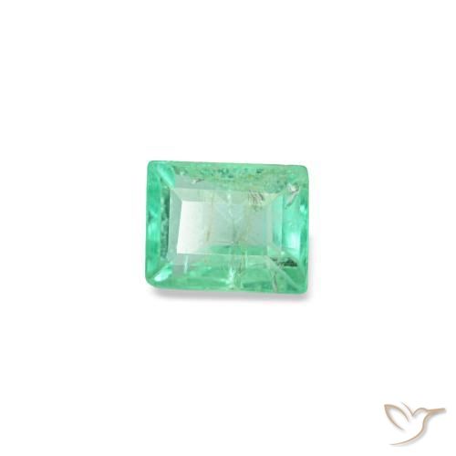 Esmeralda verde natural de 0,15 ct, baguette, VS-SI