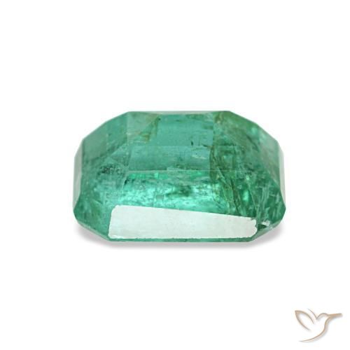 Esmeralda verde natural de 0,72 ct, corte esmeralda, VS