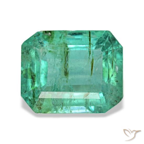 Esmeralda verde natural de 1,84 ct, corte esmeralda, VS-SI