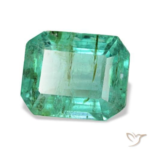 Esmeralda verde natural de 1,84 ct, corte esmeralda, VS-SI