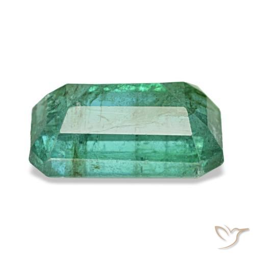 Esmeralda verde natural de 1,76 ct, corte esmeralda, VS-SI